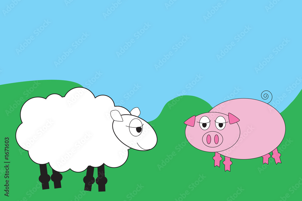 Obraz premium animal farm cartoon