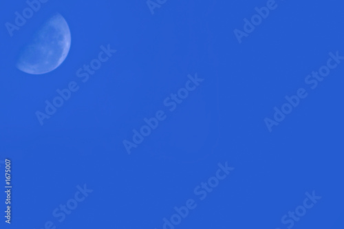moon in blue sky photo