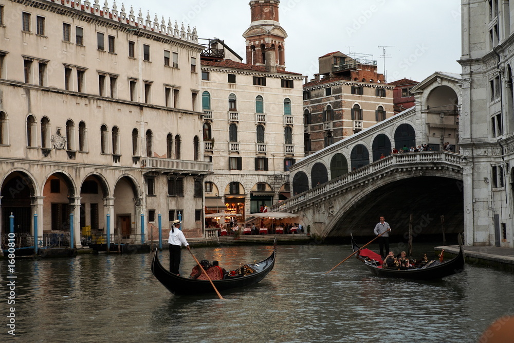 Naklejka premium two gondola mans