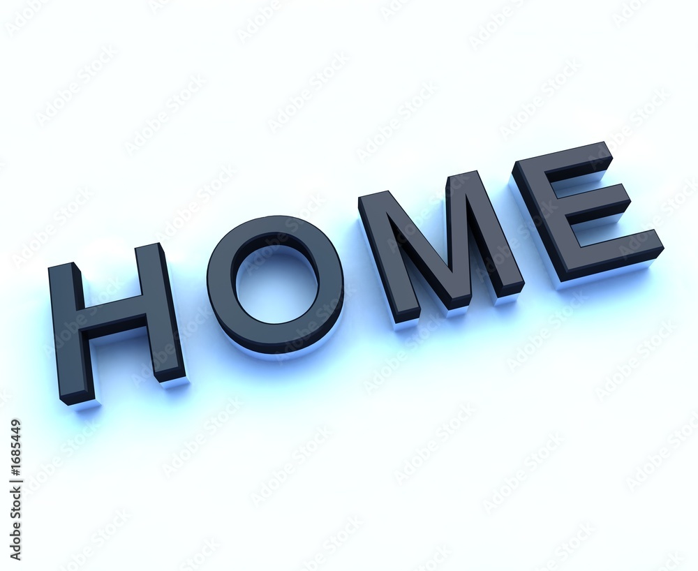 home 3d sign