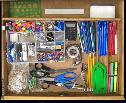 open desk drawer