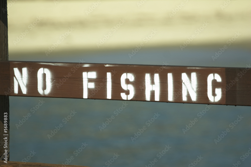 schild no fishing