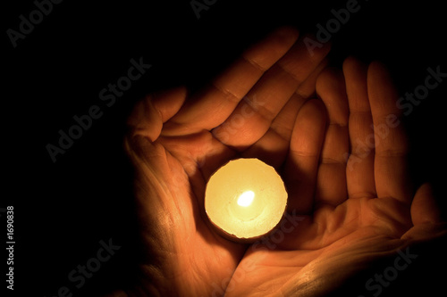 candle in hand photo