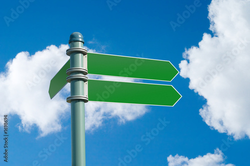 blank street sign (w/clipping path) photo