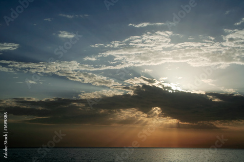 sun behind clouds