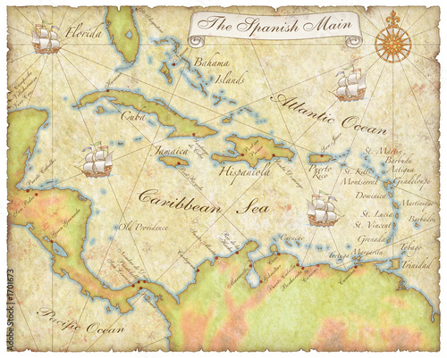 spanish main map