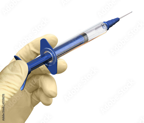 syringe in hand