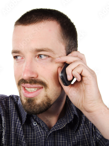 talking to mobile phone - adult man