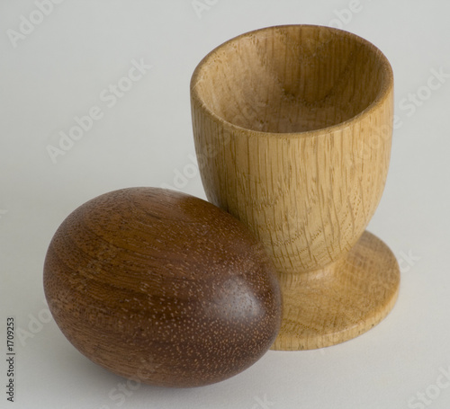 wooden egg and eggcup