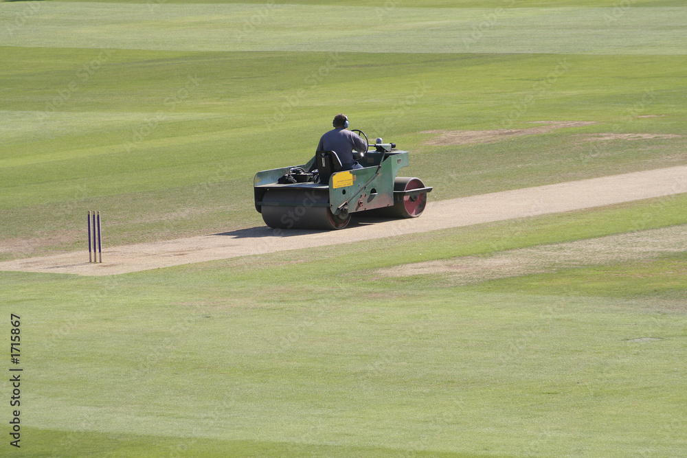 rolling the wicket