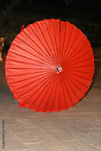 red japanese umbrella