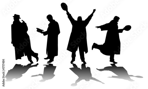 Vászonkép four silhouettes