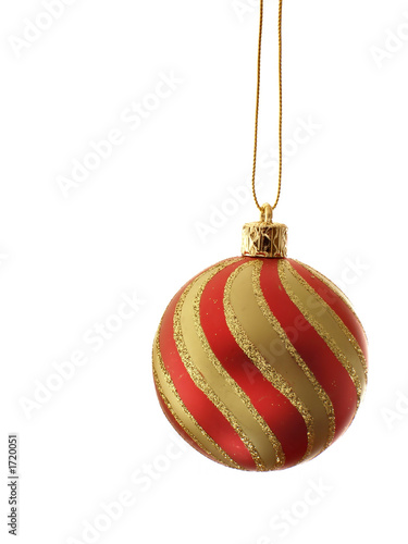 striped christmas ball