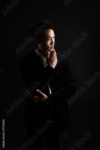 tough asian businessman