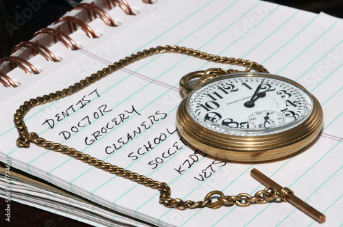 to do list and pocket watch