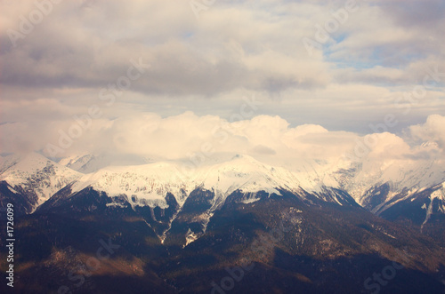 landscape with mountains, red polyana, sochi