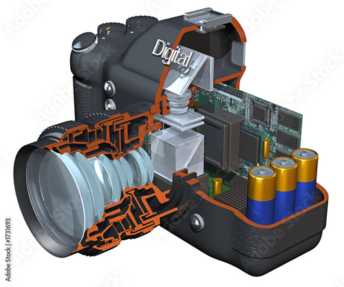 digital camera cutaway