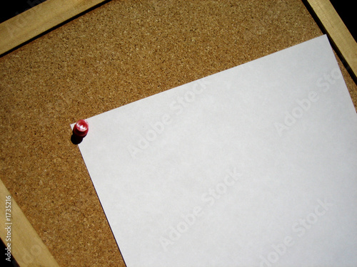 notice board with paper