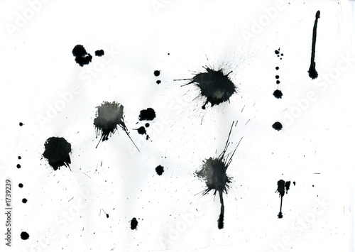 ink splatters on paper