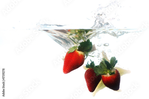 strawberry splashing
