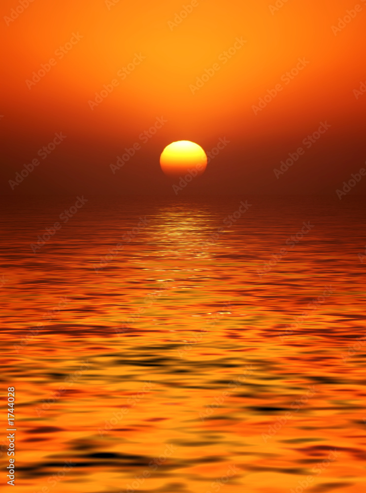 Fototapeta premium golden orb sunset