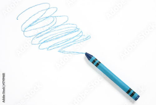 blue crayon scribble