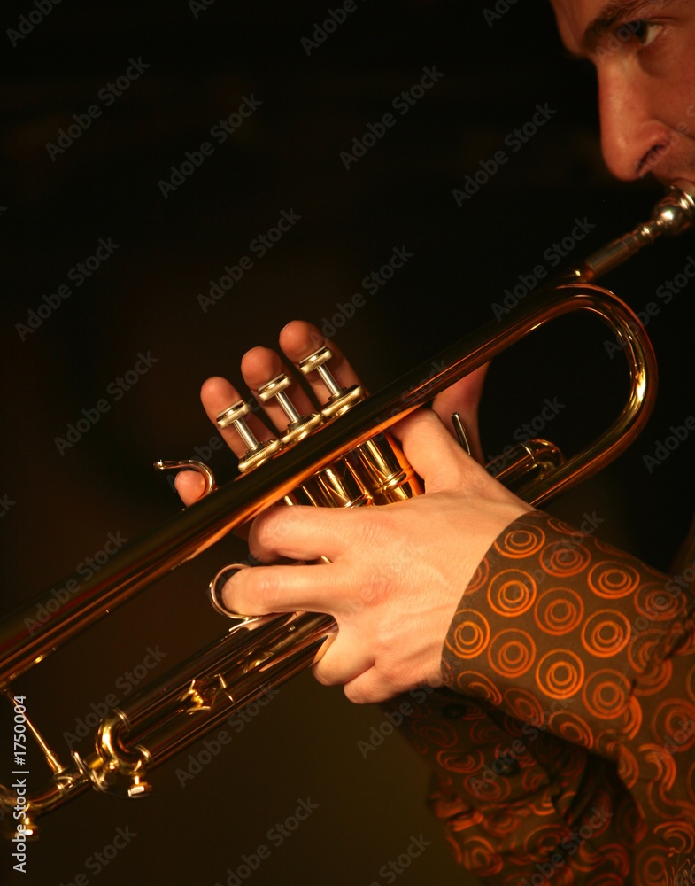 Naklejka premium trumpet player