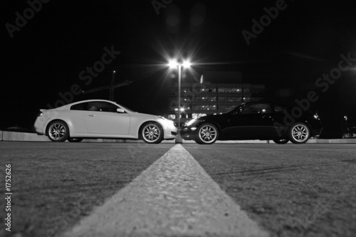 black & white sport coupe