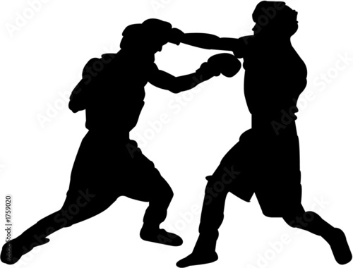 boxing silhouettes
