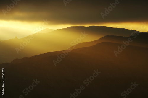 sunset in mountain