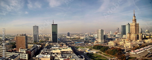 Fototapeta Panorama Warszawy perspektywiczne