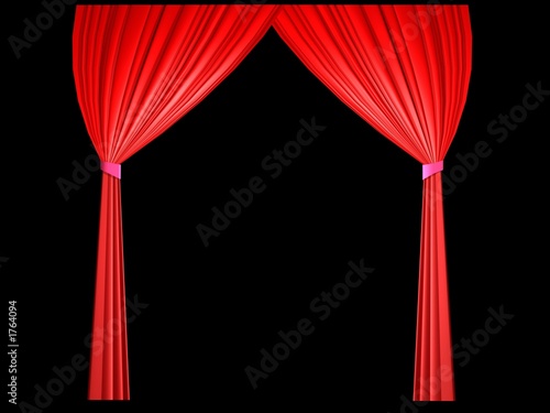 red curtains rideaux de theâtre de scene détourage