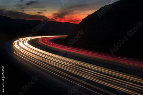 freeway sunset