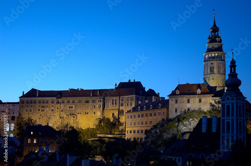 old castle in cesky krumlov - night shot