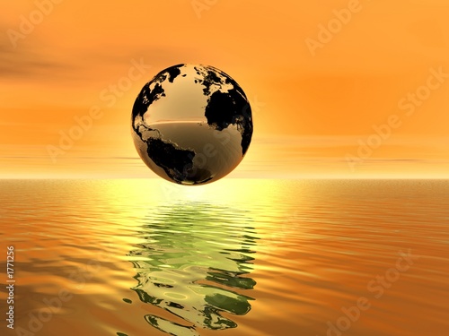 golden sunset . planet earth