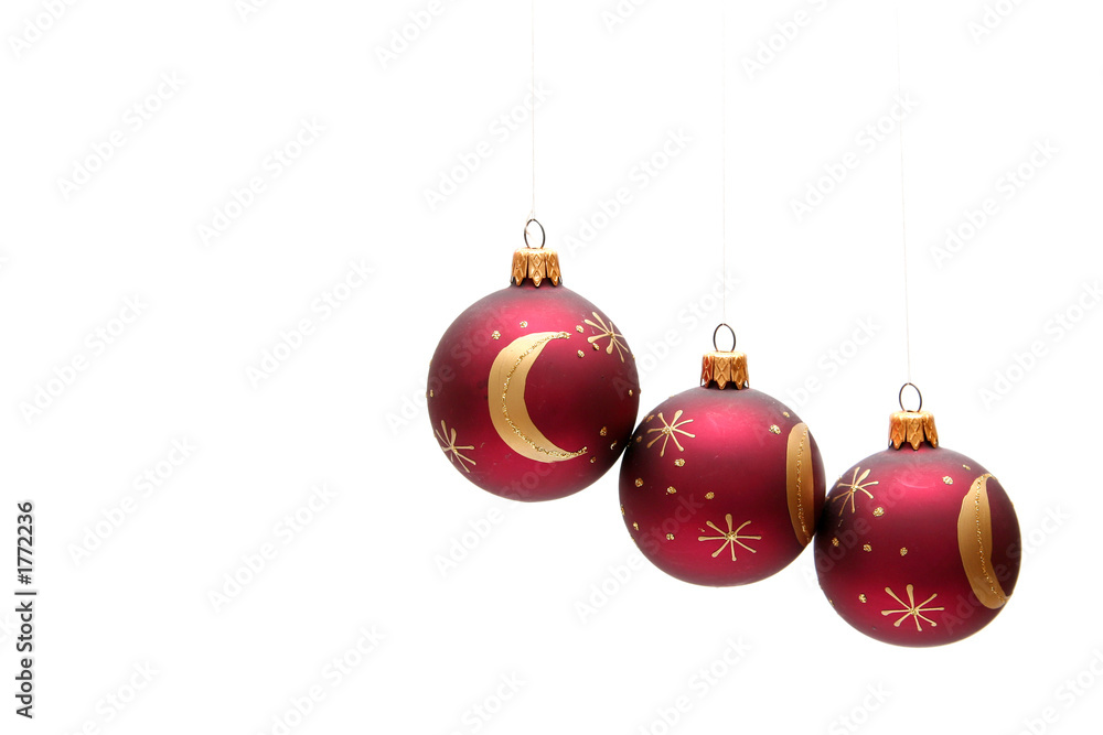 red christmas bulbs