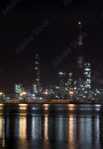 petrochemical plant in the night