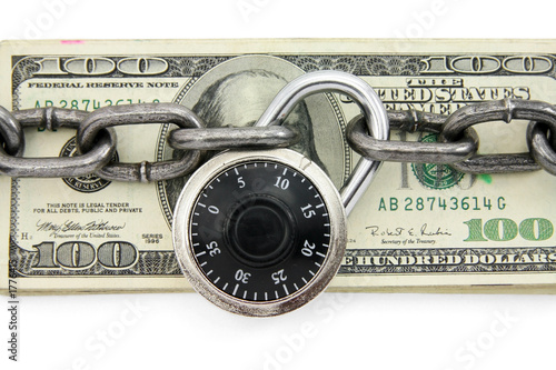 lock and us dollar photo