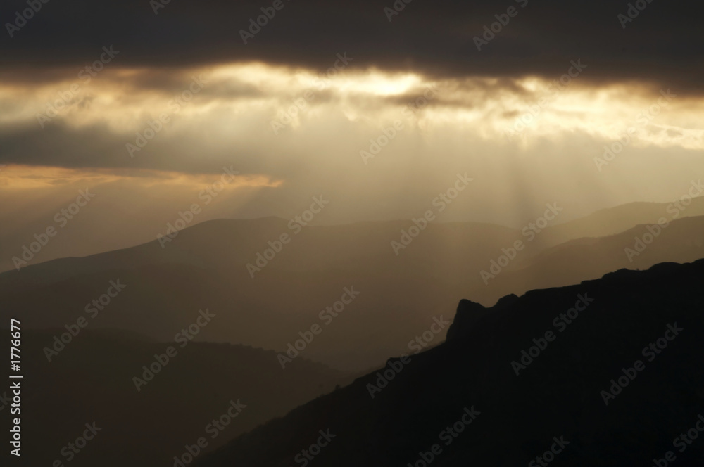 Obraz premium sunset in mountain