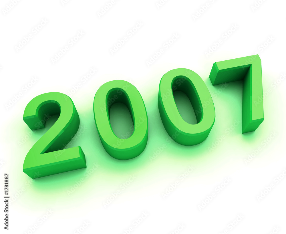2007 3d sign green 2007 3d sign green