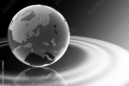 Cuadro en lienzo globus glas und wellen