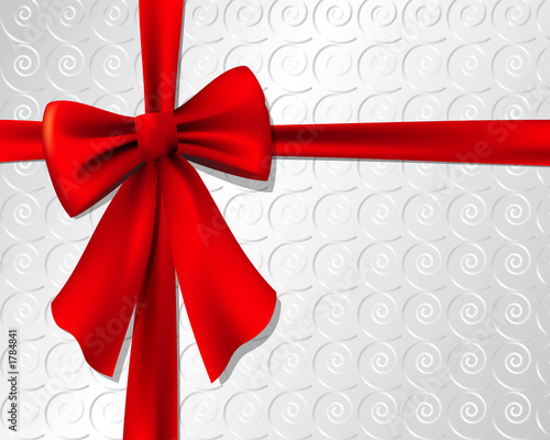 christmas present with bow