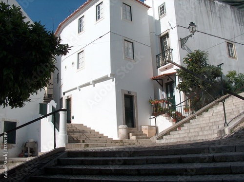 Canvas Print treppen in der alfama, lisabon