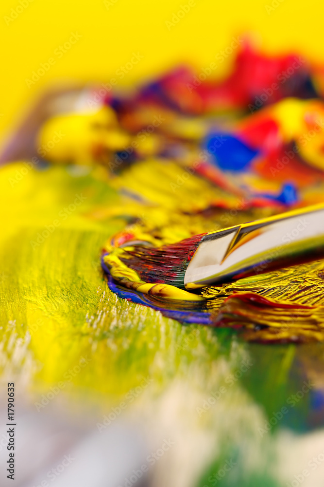 Fototapeta premium mixing paint