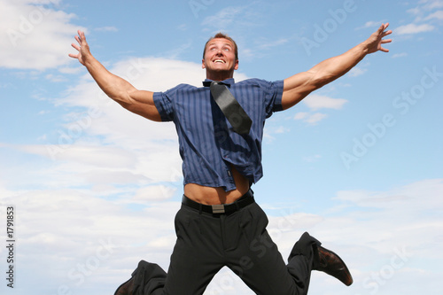 Fotografija ecstatic business man