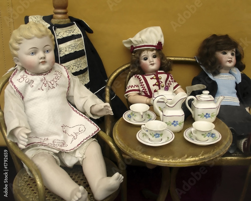 Photo antique french childrens dolls