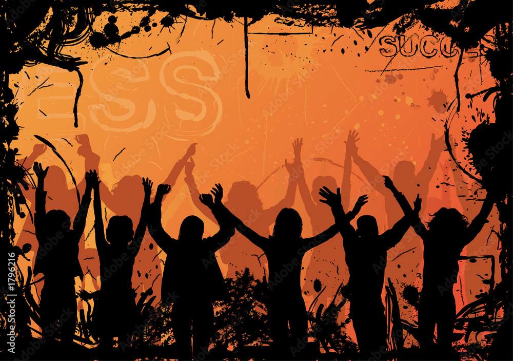 grunge background with jumping silhouettes grunge background with jumping silhouettes