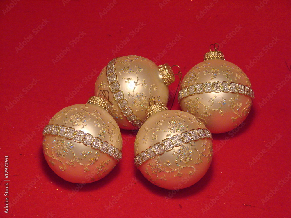 Fototapeta premium white ornaments on red