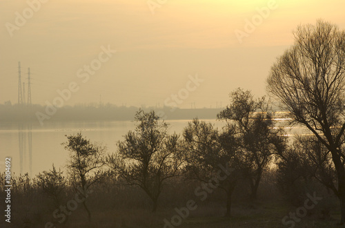 misty evening