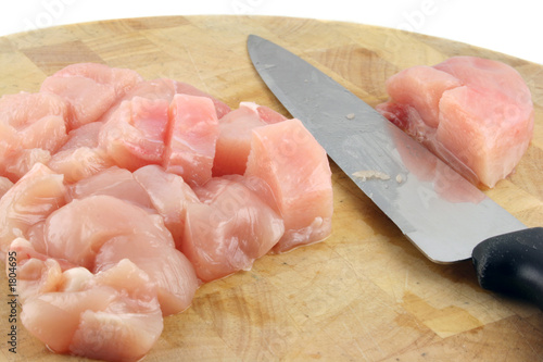 chicken on a chopping board